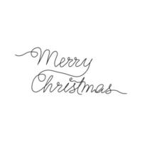 Merry Christmas vector brush lettering. Hand drawn modern brush calligraphy isolated on white background. Christmas vector ink illustration. Creative typography for Holiday greeting cards, banner