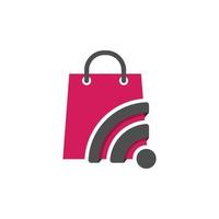 Online shop logo design vector