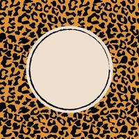 Tiger print frame. Abstract tiger print. 2022. Banner or card with frame. vector