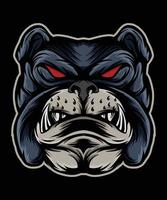 Bulldog Mascot Head Illustration vector