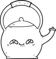 cartoon kettle character vector