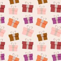 Gift boxes. Pattern vector