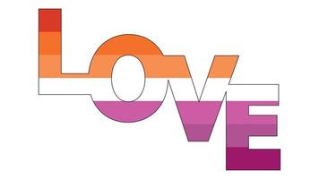 Lesbian flag illustration. Lesbian Pride flag icon vector