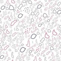 Hand drawn various round and elipse shapes and dots. Doodle objects. Abstract contemporary modern trendy seamless patterns. Pastel colors. Perfect for textile prints vector