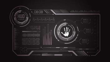 Modern HUD Technology Background vector