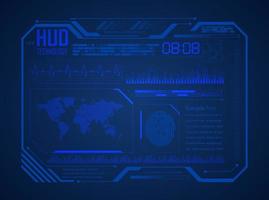 Modern HUD Technology Background vector