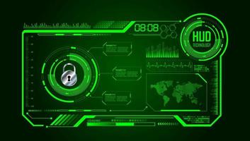 Modern HUD Technology Background vector