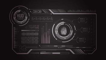 Modern HUD Technology Background vector