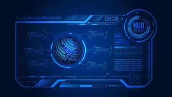 Modern HUD Technology Background vector