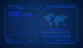 Modern HUD Technology Background vector