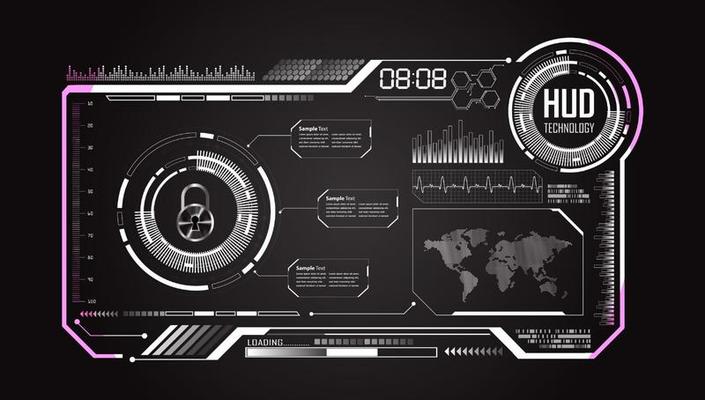 Modern HUD Technology Background