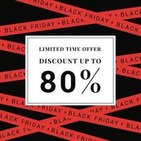 Black friday sale banner, post templates for social media vector