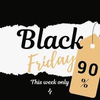 Black friday sale banner, post templates for social media vector