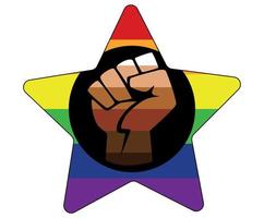 bandera qtpoc, qpoc lgbt. para personas que no son caucásicas, lo que significa que qtpoc incluye negro, latinx, asiático, indígena vector