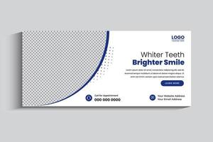 Dental medical healthcare center social media post cover template vector