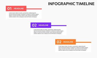 línea de tiempo de infografía empresarial con opción de 3 pasos. plantilla de infografía empresarial. plantilla de infografía de presentación con proceso de línea de tiempo. proceso de línea de tiempo infográfico. vector