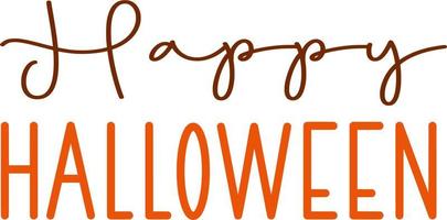 happy halloween typography art lettering calligraphy design vector