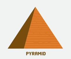 vector de icono de diseño de pirámide simple y limpio