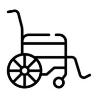 Check this outline icon of wheelchair vector