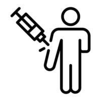 An outline icon vector of patient