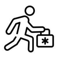 An outline icon vector of patient