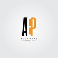 Vector Logo Template for Initials AEP - Simple Alphabet Letters Logo