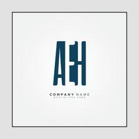 logotipo de empresa simple para la letra inicial aeh - logotipo del alfabeto vector