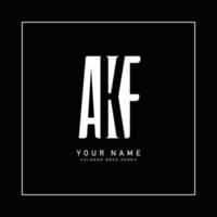 logotipo de empresa simple para la letra inicial akf - logotipo del alfabeto vector
