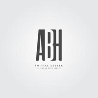 Initial Letter ABH Logo - Simple Monogram Logo for Initials A, B and H vector