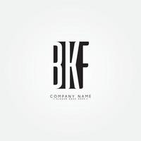 logotipo de letra inicial bkf - logotipo de empresa simple para alfabeto b, k y f vector