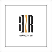 logotipo de la letra inicial bnr - logotipo de monograma simple para las iniciales b, n y r vector