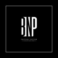 logotipo de letra inicial bnp - logotipo de monograma simple para las iniciales b, n y p vector