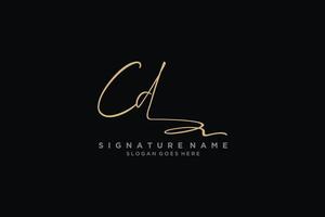 Initial CD Letter Signature Logo Template elegant design logo Sign Symbol template vector icon