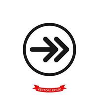 arrow icon vector logo template in trendy flat design