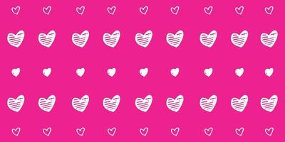 background with cute hand drawn heart illustration for valentine's day and love theme vector