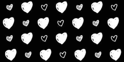 background with cute hand drawn heart illustration for valentine's day and love theme vector