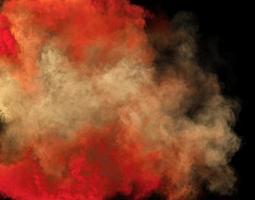 Red and beige color fantasy smoke and magic fog dark texture photo