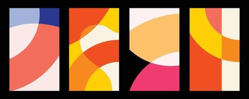 Set of abstract trendy background in blending color design for poster, banner and flyer. Collection of minimalist and colorful for wallpaper design vector