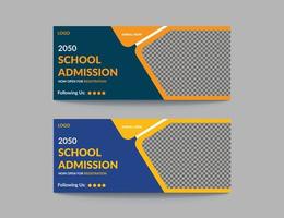 School admission social media post square banner template design.Concept for Back To School. Ads For Website. .eps vector