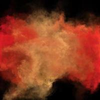 Red and yellow color magic fog and fantasy smoke black texture photo