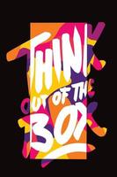 Think Out Of The Box Design vector