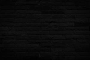 Old black brick wall texture for background with copy space for design. dark wallpaper photo