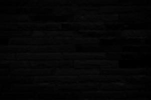 Old black brick wall texture for background with copy space for design. dark wallpaper photo