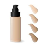 Foundation cream of different shades illustration vector