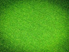 Beautiful green grass pattern from golf course for background. Copy space for work and design, Top view photo