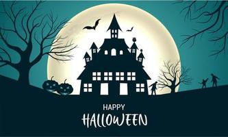 Halloween flat illustration background Design vector