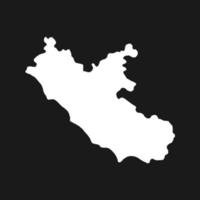 mapa de lacio región de italia. ilustración vectorial vector