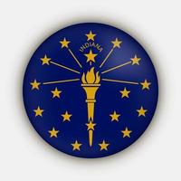 Indiana state flag. Vector illustration.