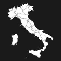 mapa de italia con fronteras de región. ilustración vectorial vector