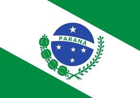 Parana Flag, state of Brazil. Vector Illustration.